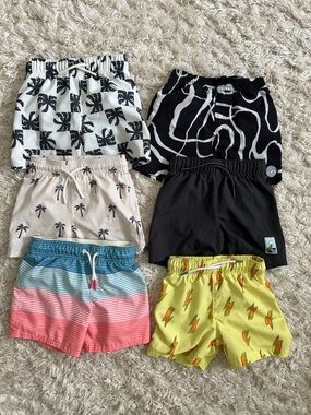 Six Pairs of Toddler Swim Trunks